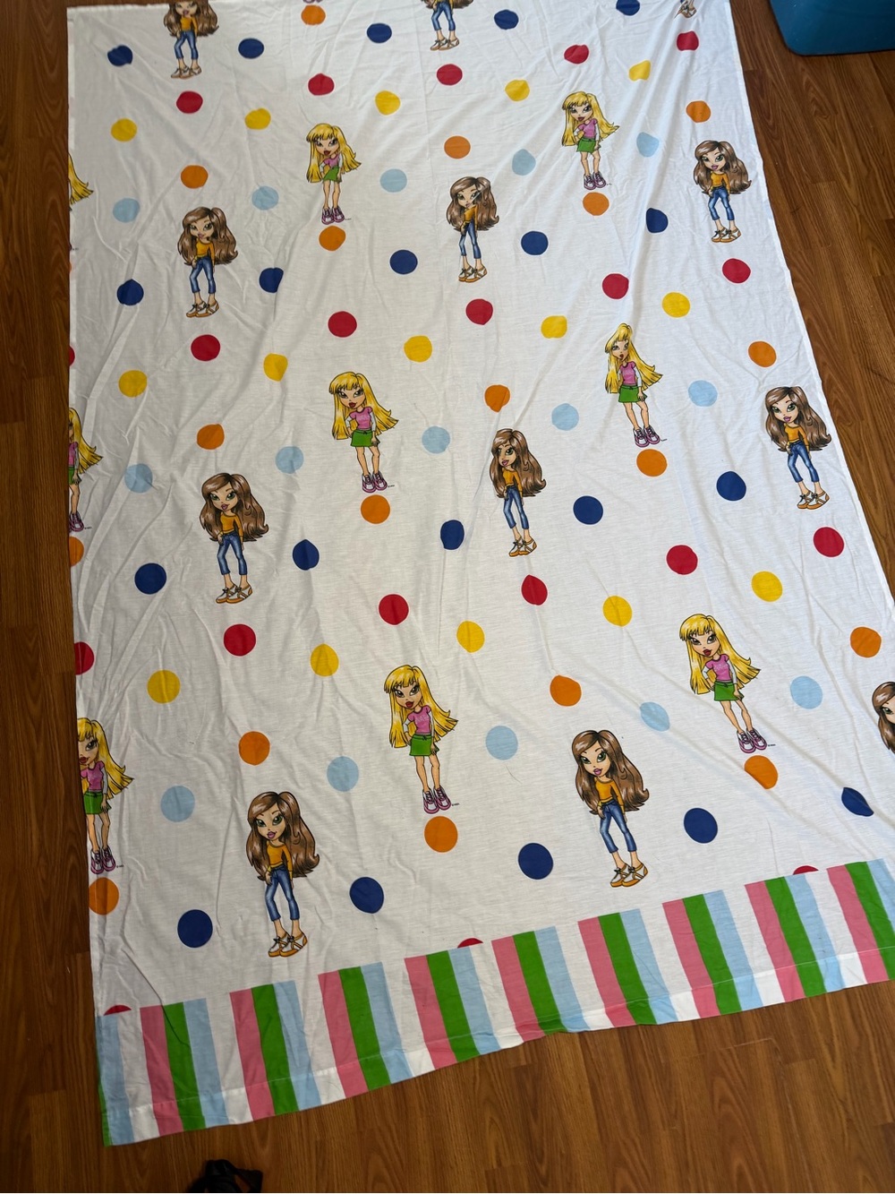 RARE VTG Y2K MGA Lil Bratz"Wild Ride" twin flat bed sheet